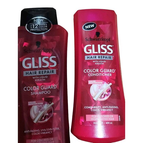Schwarzkopf‎ Gliss Hair Repair Keratin Color Guard 1 Shampoo & 1 Conditioner - Picture 7 of 7